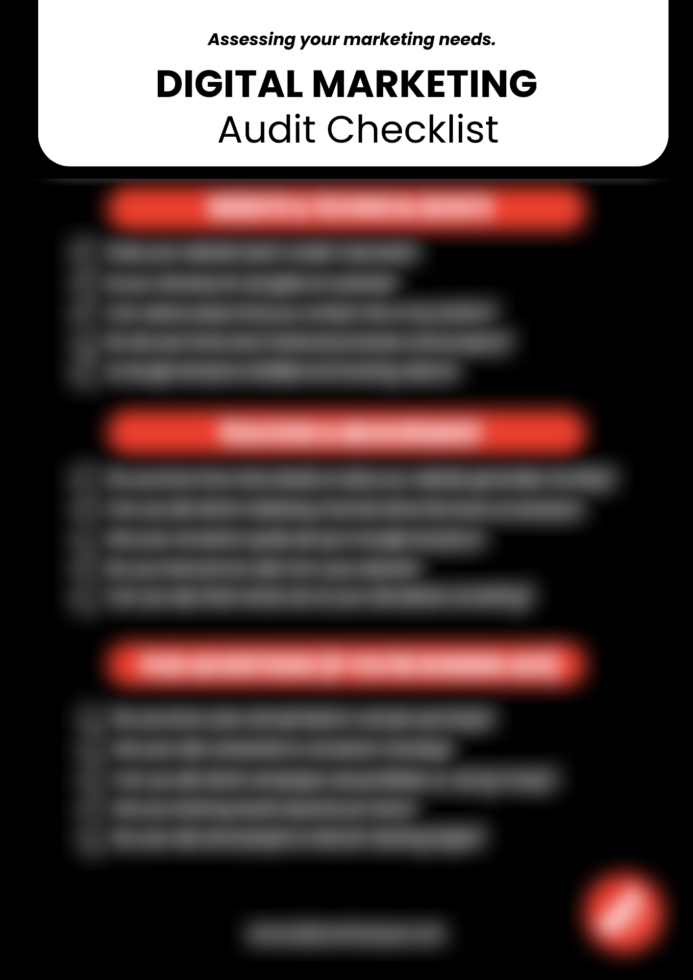 Digital Marketing Audit Checklist